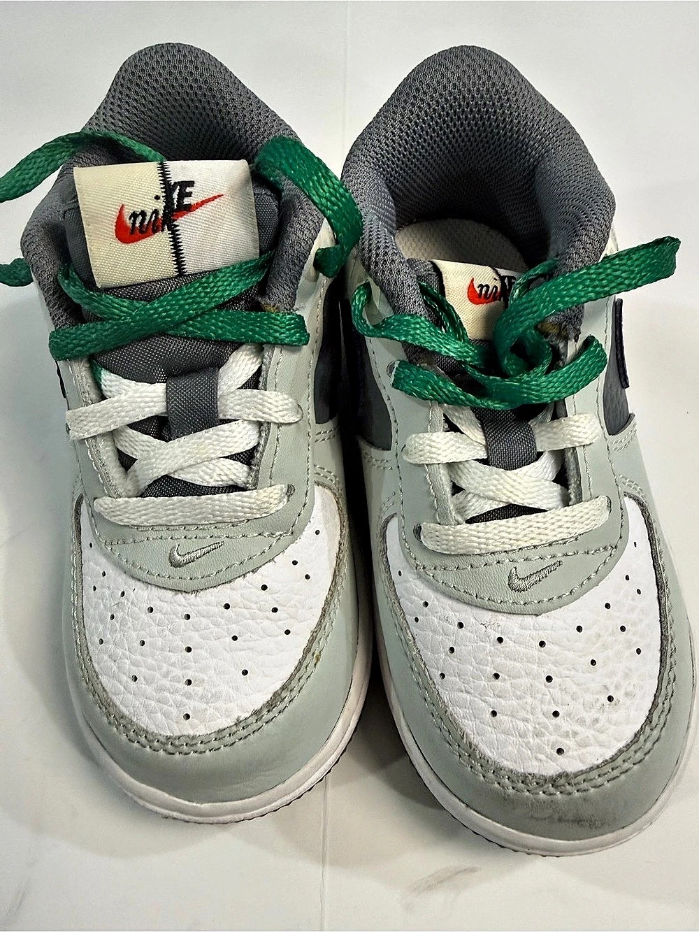 Nike Force 1 Low Sneakers 8C Gray & Green